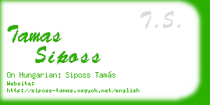 tamas siposs business card